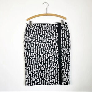 ANN‎ TAYLOR Black And White Pencil Skirt 8